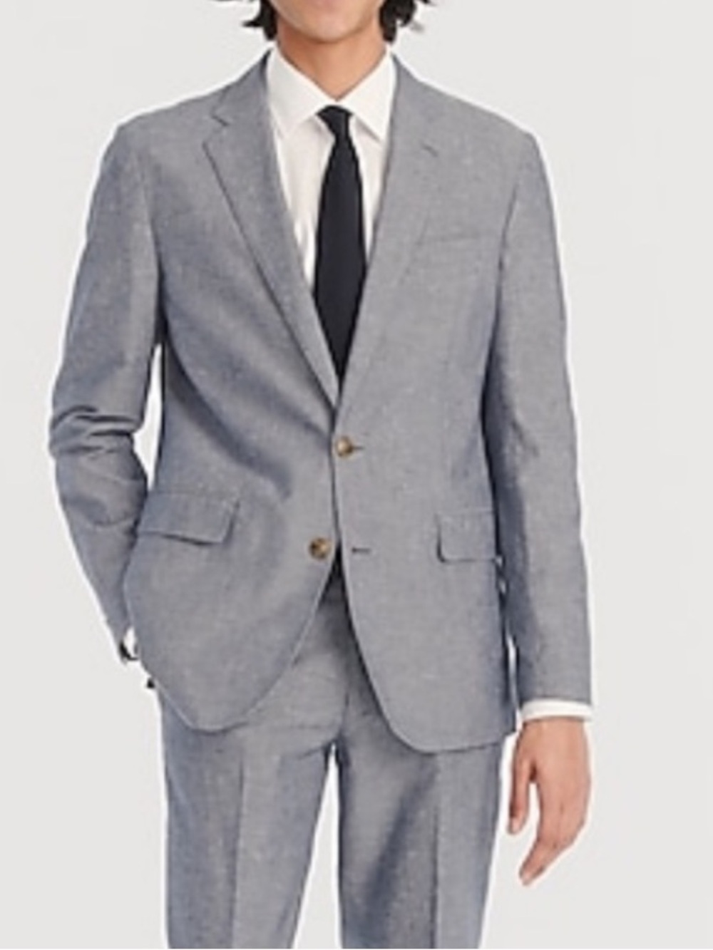 J crew ludlow unstructured suit jacket deep water cotton linen Men size 36S